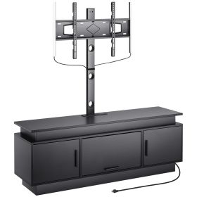VEVOR 60" TV Stand with Mount for up to 75 in TVs, Entertainment Center with Power Outlet & LED Lights