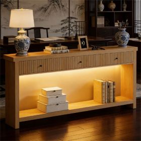 Main console, foyer table, rectangular sofa table with storage space, stylish design
