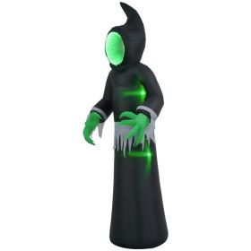 8ft Inflatable Halloween Mirror Face Ghost, Blow Up LED Display for Garden Indoor Outdoor (Option: Black-310x300x150 mm)
