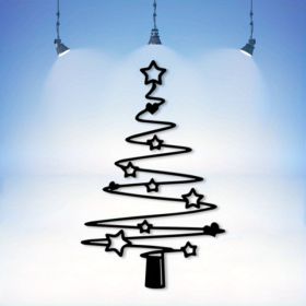 CIFbuy Minimalist Metal Christmas Tree Decoration Holiday Wall Art Aluminum Gift (TikTok, Temu Pick-up Service) (Option: defaulttitle)
